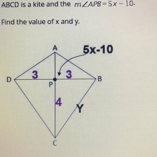 ABCD is a kite and the m
