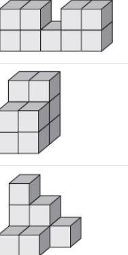 Choose the figure that is constructed with 9 unit cubes.