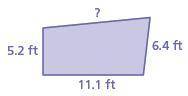 Write and solve an equation to find the unknown side length x (in feet). Perimeter =34.6 ft please