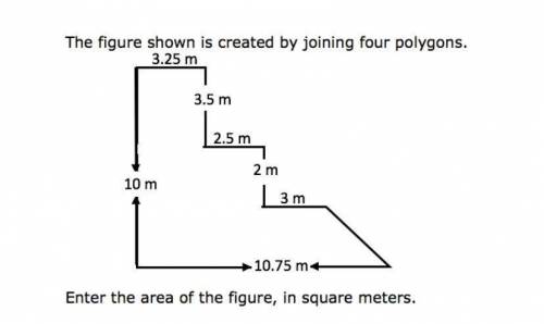 Figure shown is created by joining four polygons. 3.25 m 10 m 10 m 3.5 m 2.5 m 2 m 3m | 10.75 m Ent