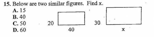 Below are two similar figures find x