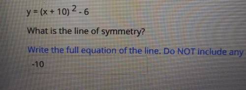 What is the line of symmetry?