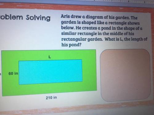 Aris drew a diagram of his garden. The garden is shaped like a rectangle shown below. He creates a
