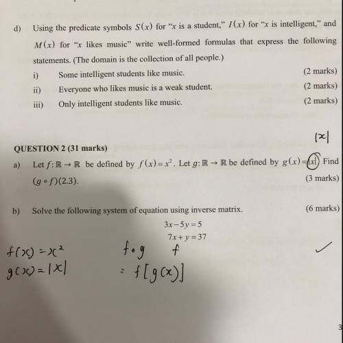 Can any experts help me with Questions 2 a)  What’s the meaning of |x| ?should we define the value