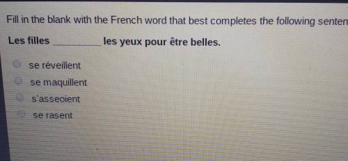 Fill in the blank with the French word that best completes the following sentence.Les filles. ?????