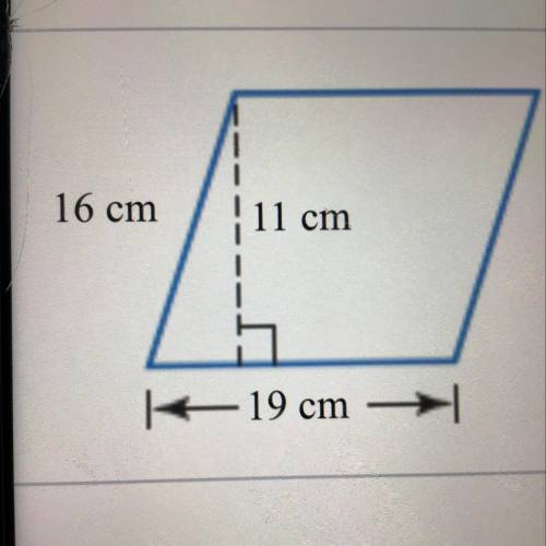 Find The area of the parallelogram