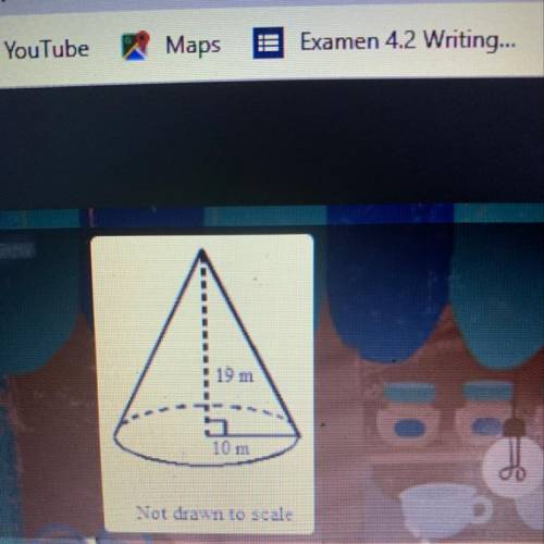 Find the slant height of the cone to the nearest whole number