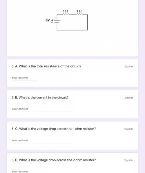 Physics questions regarding circuits and electricity.