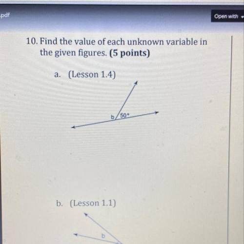 Find the value of each unknown variable in the given figures ?