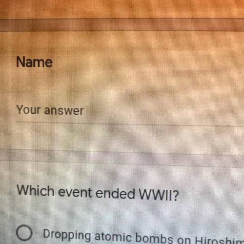 Which event ended World War 2