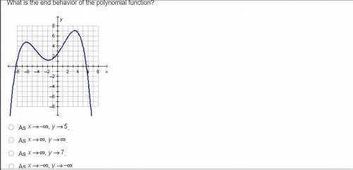 What is the end behavior of the polynomial function?