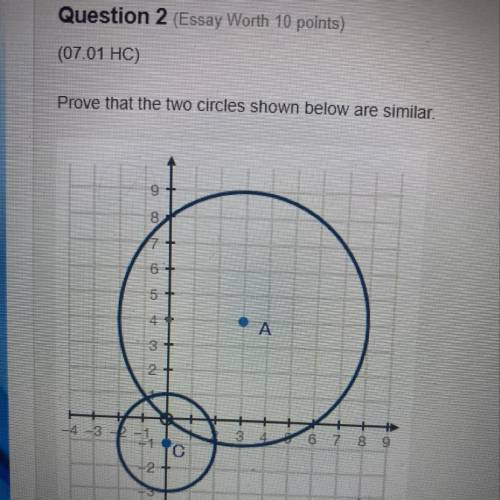 Prove that the two circles shown are similar