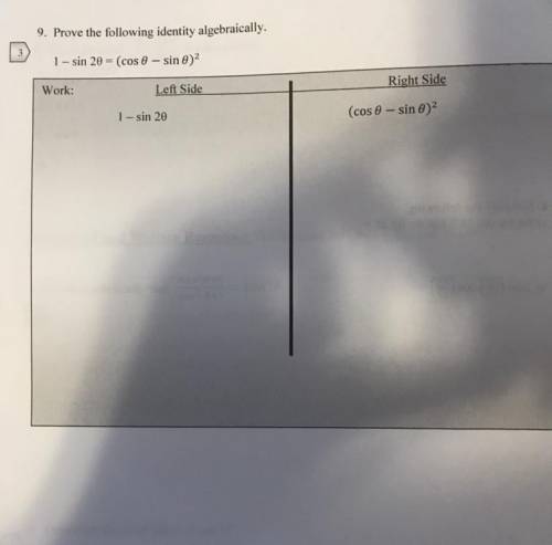 Please help with trig identity