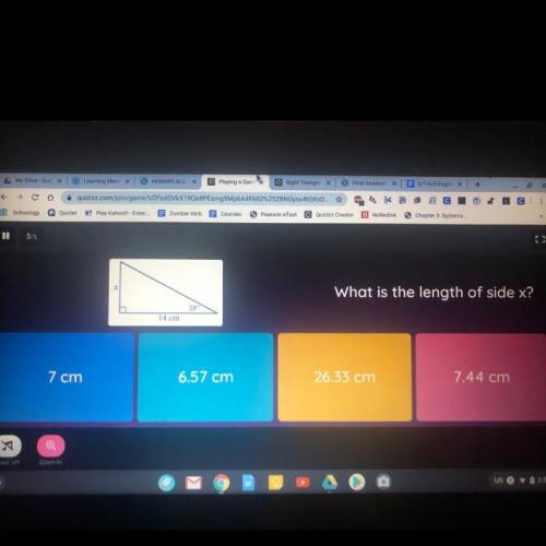 What is the length of side x?