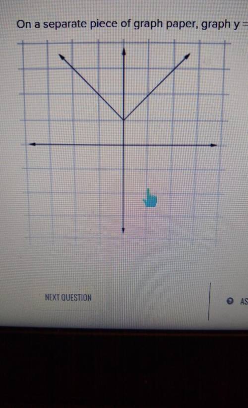 PLEASE HELP On a separate piece of graph paper, graph y = Ixl - 1; then click on the graph unti