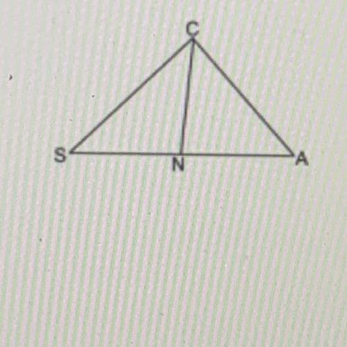 If triangle SCA (shown below) is scalene and CN is an angle bisector, then which of the following i