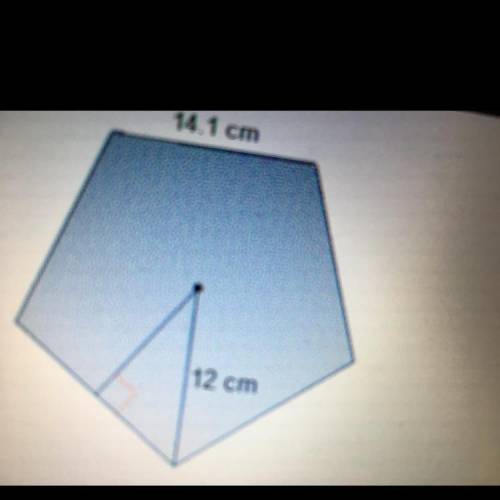What is the approximate area of the regular pentagon ? 288 cm2 342 cm2 432 cm2 691 cm2