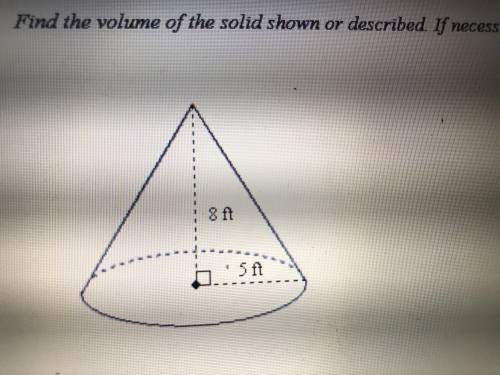What is the volume of the cone.