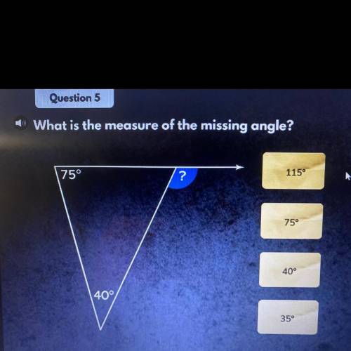What is the measure of missing angle?