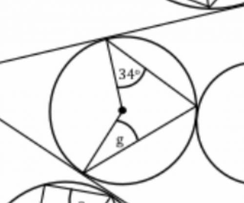 G= 32 . I need to figure out how G=32 using angles and arcs of a circle.
