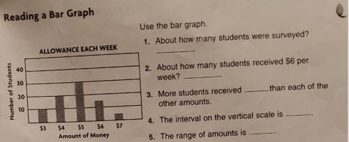Reading a Bar Graph Worksheet