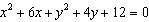 Find the center and the radius of the circle with the equation: