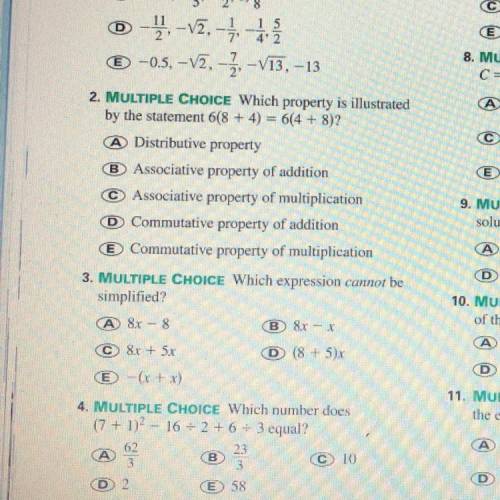 Multiple choices answer and explain the solution?