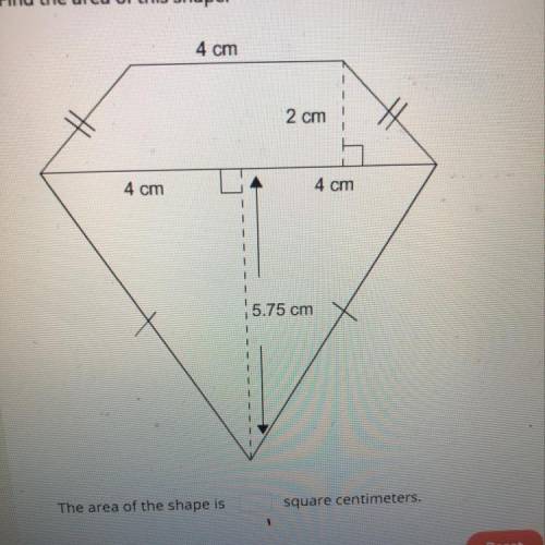 Find the area of this shape