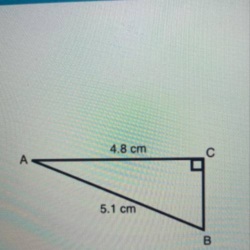 To the nearest degree, find the measure of angle B.