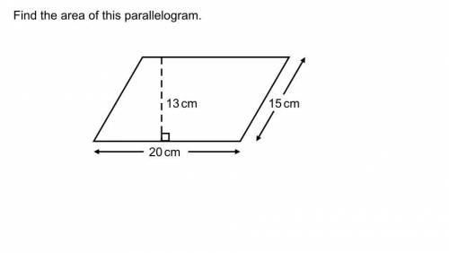 maths watch: it's about a parallelogram I need to figure out its area but I'm finding it a little c