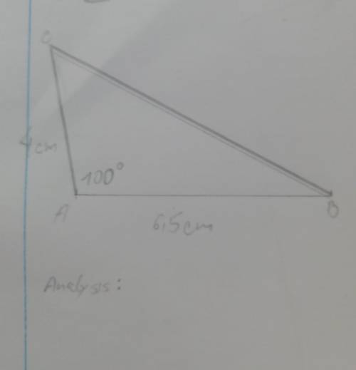 How do i write an analysis on this triangle please help me :c