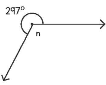 What is the measure of the unknown angle? 
A. 60°
B. 63°
C. 64°
D. 70°