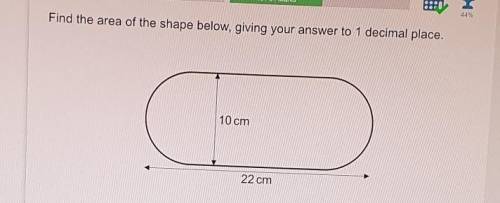 Find the are of the shape below, giving your answer to 1 decimal place.
