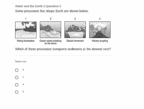 Some processes that shape Earth are shown below.