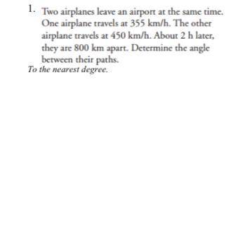 Determine the angle between the paths