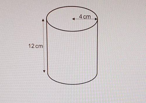 Calculate the volume of this cylinder, giving your answer to 1 decimal place.
