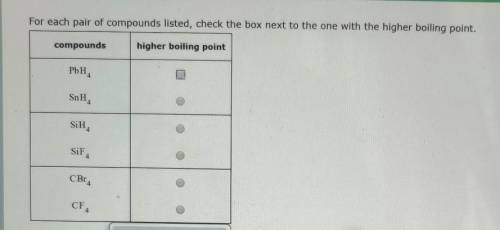 Which has a higher boiling point? please help!