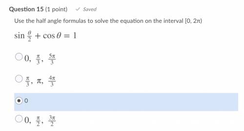 Use half angle formula
