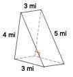 Find the volume of the following figure.

10 mi3
24 mi3
22 mi3
18 mi3