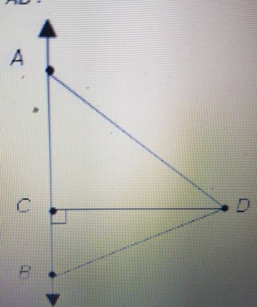 In the diagram below, which distance represents the distance from point Dto

O A. BDB. CDC. 40D. A