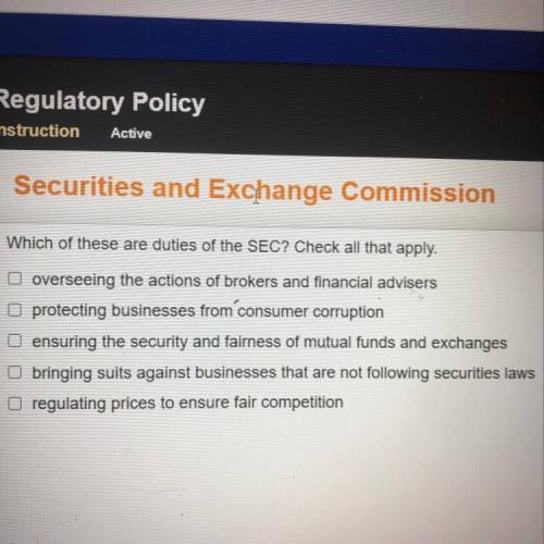 Which are the duties of the SEC