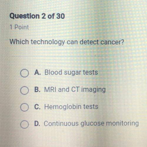 Which technology can detect cancer?
HELP