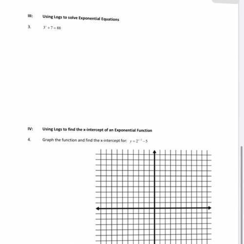 Use logs to solve exponential functions: need work