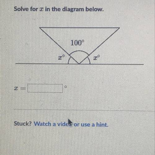 I need help with finding x.