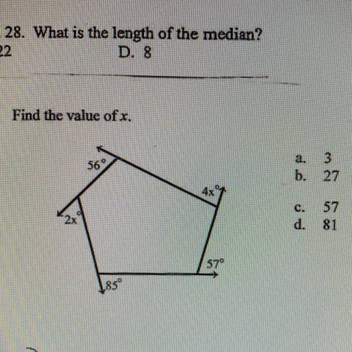 Find the value of x.......
