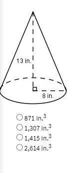 What is the volume of the cone to the nearest whole unit ?