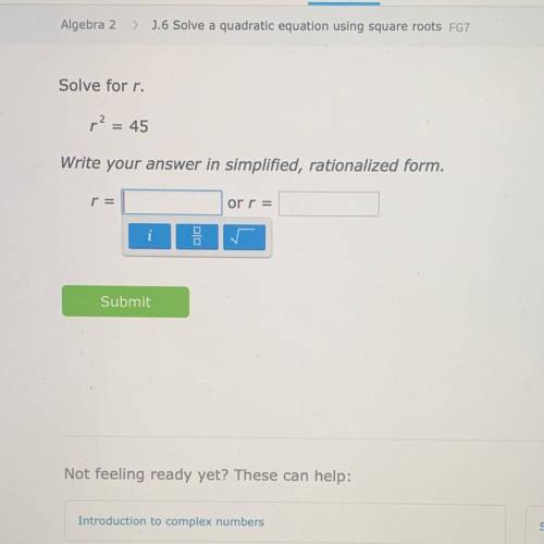 Help me!
solve for r