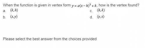 #1 how is the vertex found?

#2 Use a graphing calculator to sketch the graph of the quadratic equ