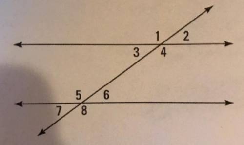 Spiral Review: Write in (on the figure) all of the measures of the angles if the measure of angle 1