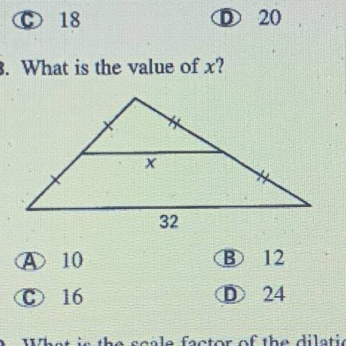 8. What is the value of x?